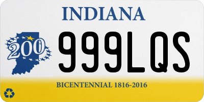 IN license plate 999LQS