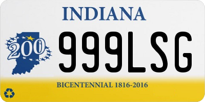 IN license plate 999LSG