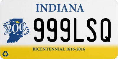 IN license plate 999LSQ