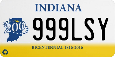 IN license plate 999LSY