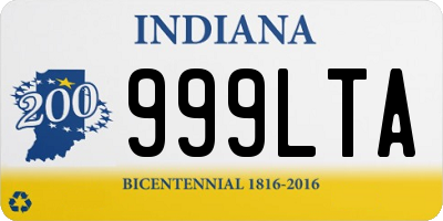 IN license plate 999LTA