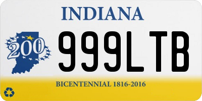 IN license plate 999LTB