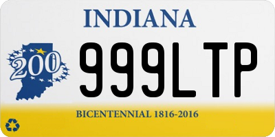 IN license plate 999LTP