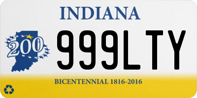 IN license plate 999LTY