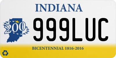 IN license plate 999LUC