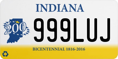 IN license plate 999LUJ