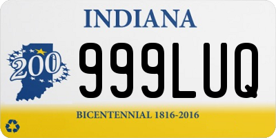 IN license plate 999LUQ