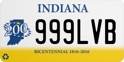 IN license plate 999LVB