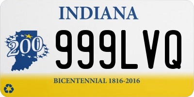 IN license plate 999LVQ