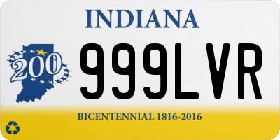 IN license plate 999LVR