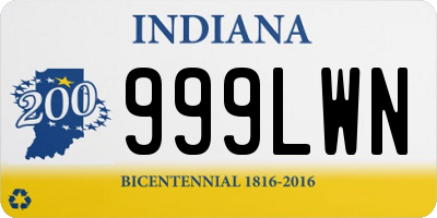 IN license plate 999LWN