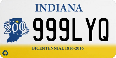 IN license plate 999LYQ