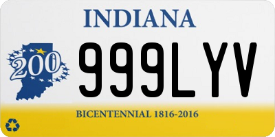 IN license plate 999LYV