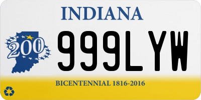 IN license plate 999LYW