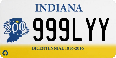 IN license plate 999LYY