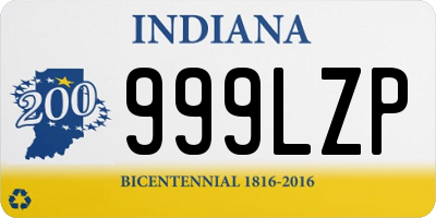 IN license plate 999LZP