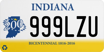 IN license plate 999LZU