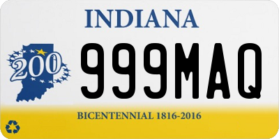 IN license plate 999MAQ