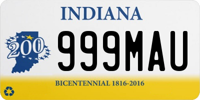 IN license plate 999MAU