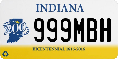 IN license plate 999MBH