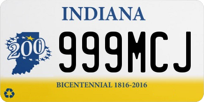 IN license plate 999MCJ