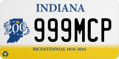 IN license plate 999MCP