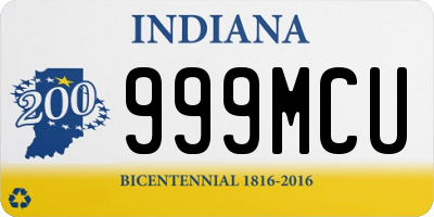 IN license plate 999MCU
