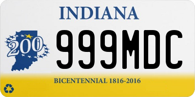 IN license plate 999MDC