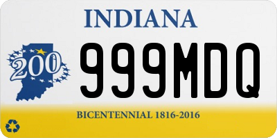 IN license plate 999MDQ