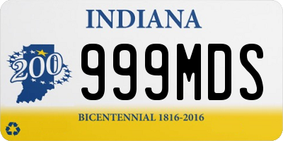 IN license plate 999MDS