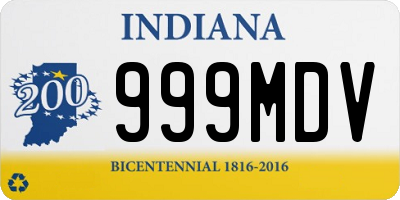 IN license plate 999MDV