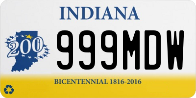 IN license plate 999MDW