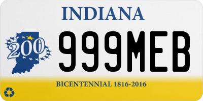 IN license plate 999MEB