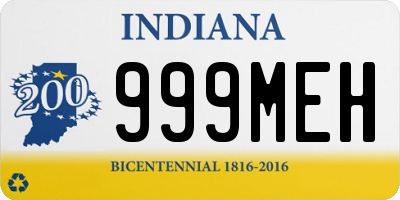 IN license plate 999MEH