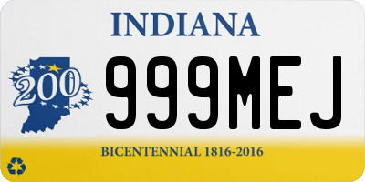 IN license plate 999MEJ