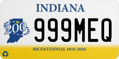 IN license plate 999MEQ
