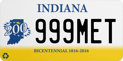 IN license plate 999MET