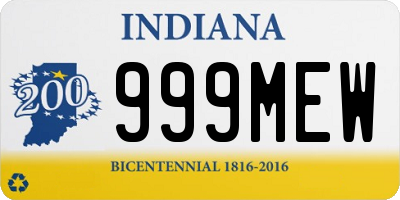 IN license plate 999MEW