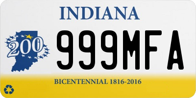 IN license plate 999MFA