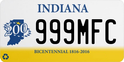 IN license plate 999MFC