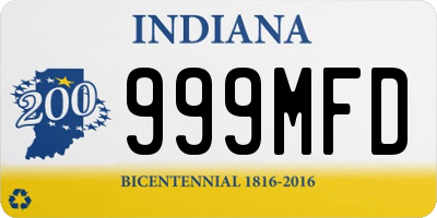 IN license plate 999MFD