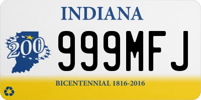 IN license plate 999MFJ