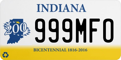 IN license plate 999MFO