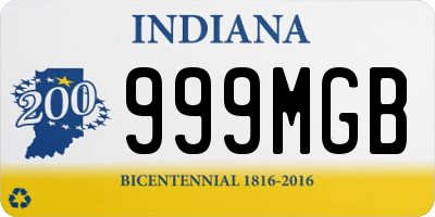 IN license plate 999MGB