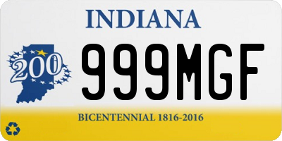 IN license plate 999MGF
