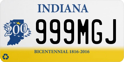 IN license plate 999MGJ