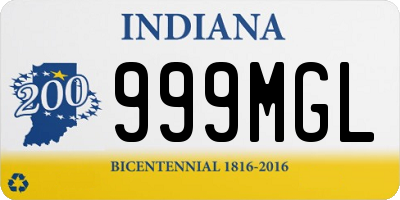 IN license plate 999MGL