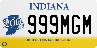 IN license plate 999MGM
