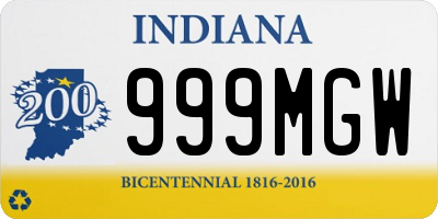 IN license plate 999MGW