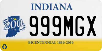 IN license plate 999MGX